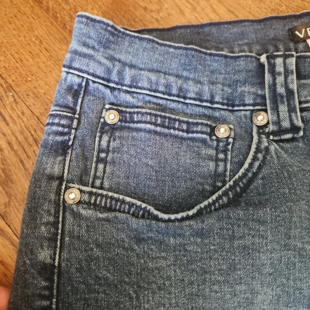 Venus Short Shorts Denim Cut-off Style Rhinestone‎ Casual Summer Women's Size 6